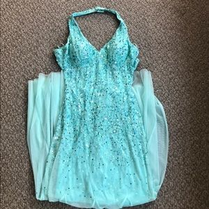 Teal Prom dress